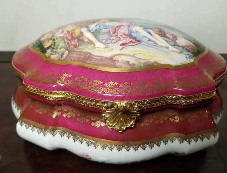 Limited Edition Lovers Jewelry Box Porcelain Limoges Jewelry Limoges Box Love Valentine French Trinket Box