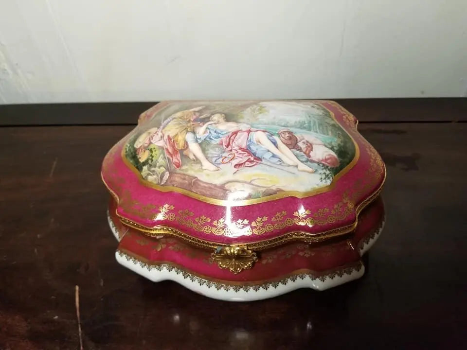 Limited Edition Lovers Jewelry Box Porcelain Limoges Jewelry Limoges Box Love Valentine French Trinket Box
