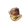 Limoges Brown Floral Tea Chest Porcelain Limoges China French Trinket Box