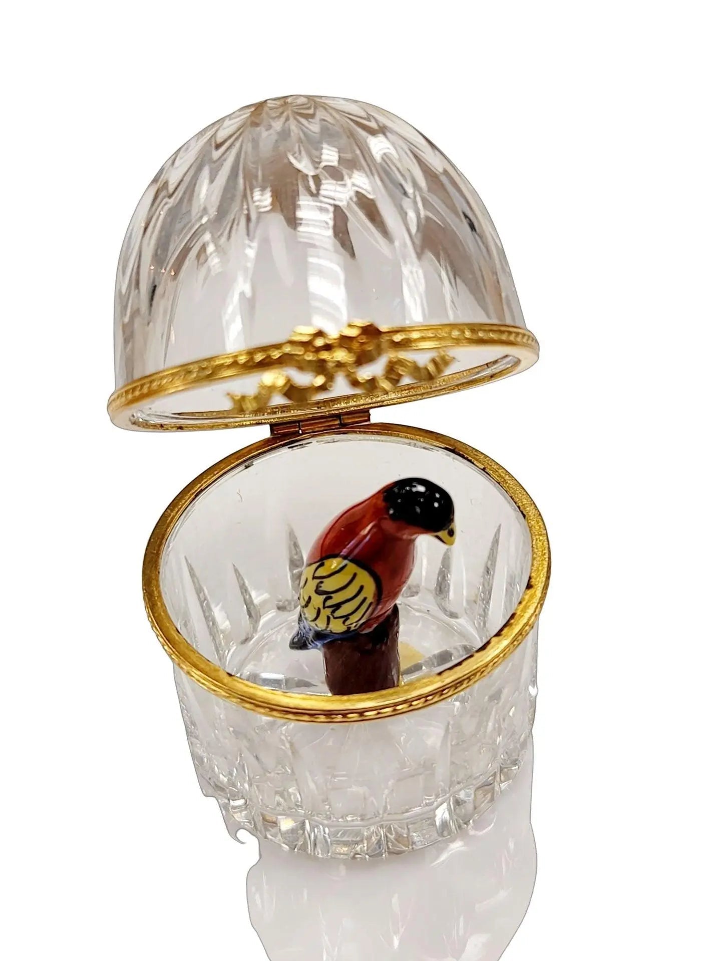 Limoges Parrot Crystal Elegance Porcelain Limoges birds LIMOGES BOXES French Trinket Box
