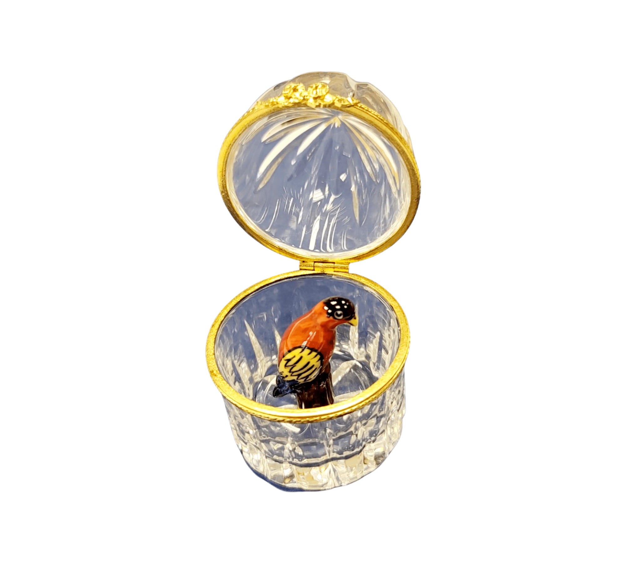 Limoges Parrot Crystal Elegance Porcelain Limoges birds LIMOGES BOXES French Trinket Box