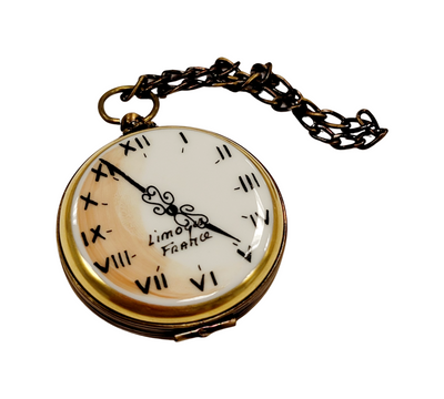 Limoges Porcelain Pocket Watch Porcelain Limoges home French Trinket Box