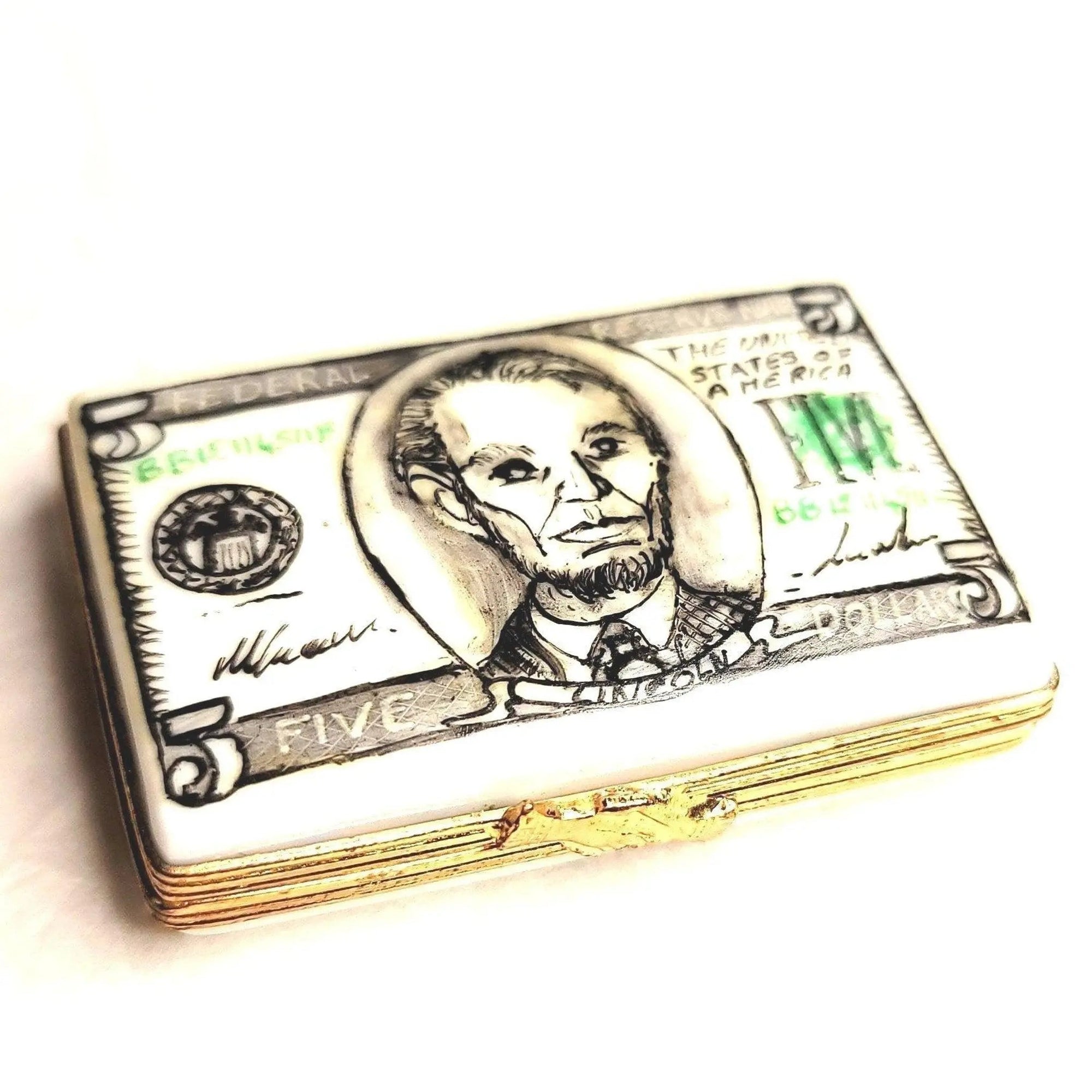 Lincoln Limoges Box Treasure Porcelain Limoges united states professional travel patriotic limoges boxes French Trinket Box