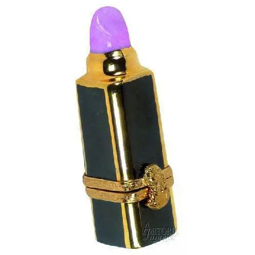 Lipstick : Fushia Porcelain Limoges Fashion French Trinket Box