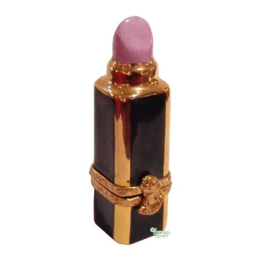 Lipstick Pink Pale Porcelain Limoges Fashion French Trinket Box