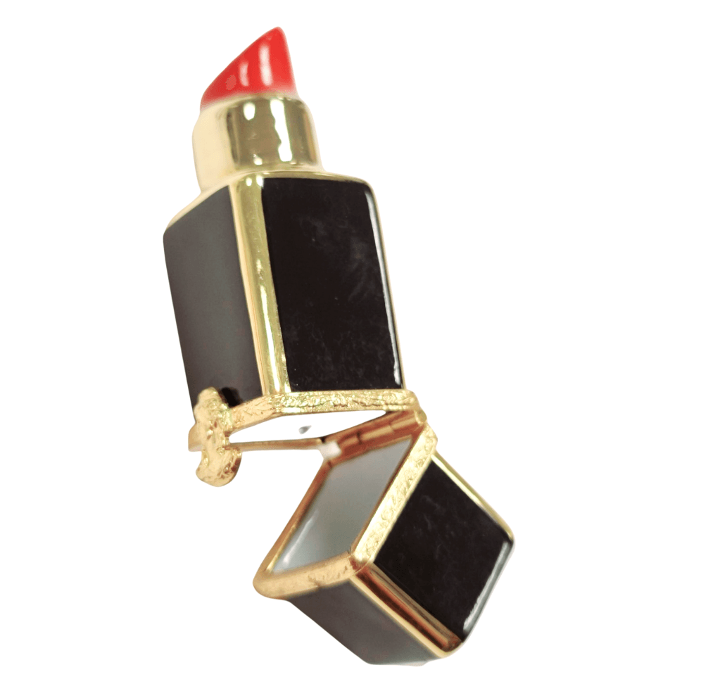 Lipstick Red Limoges Box Porcelain Limoges fashion limoges boxes French Trinket Box