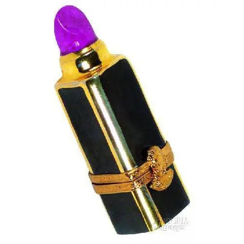 Lipstick: Red Porcelain Limoges fashion French Trinket Box