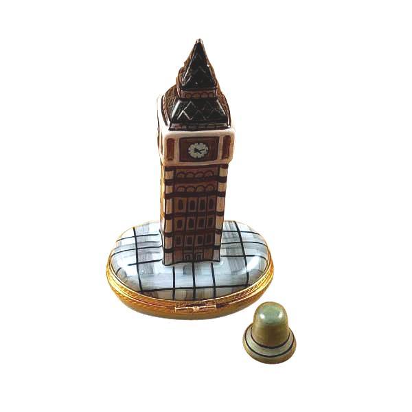 London Big Ben with Removable Bell Porcelain Limoges travel world monuments French Trinket Box