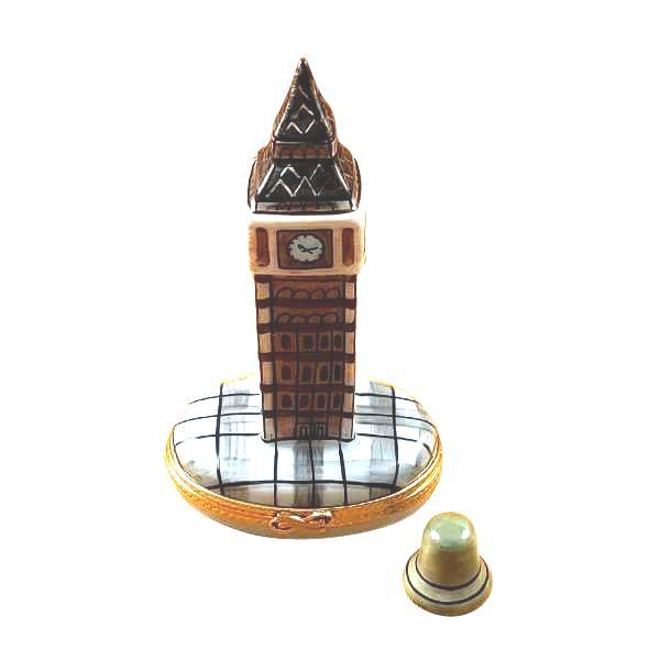London Big Ben with Removable Bell Porcelain Limoges travel world monuments French Trinket Box