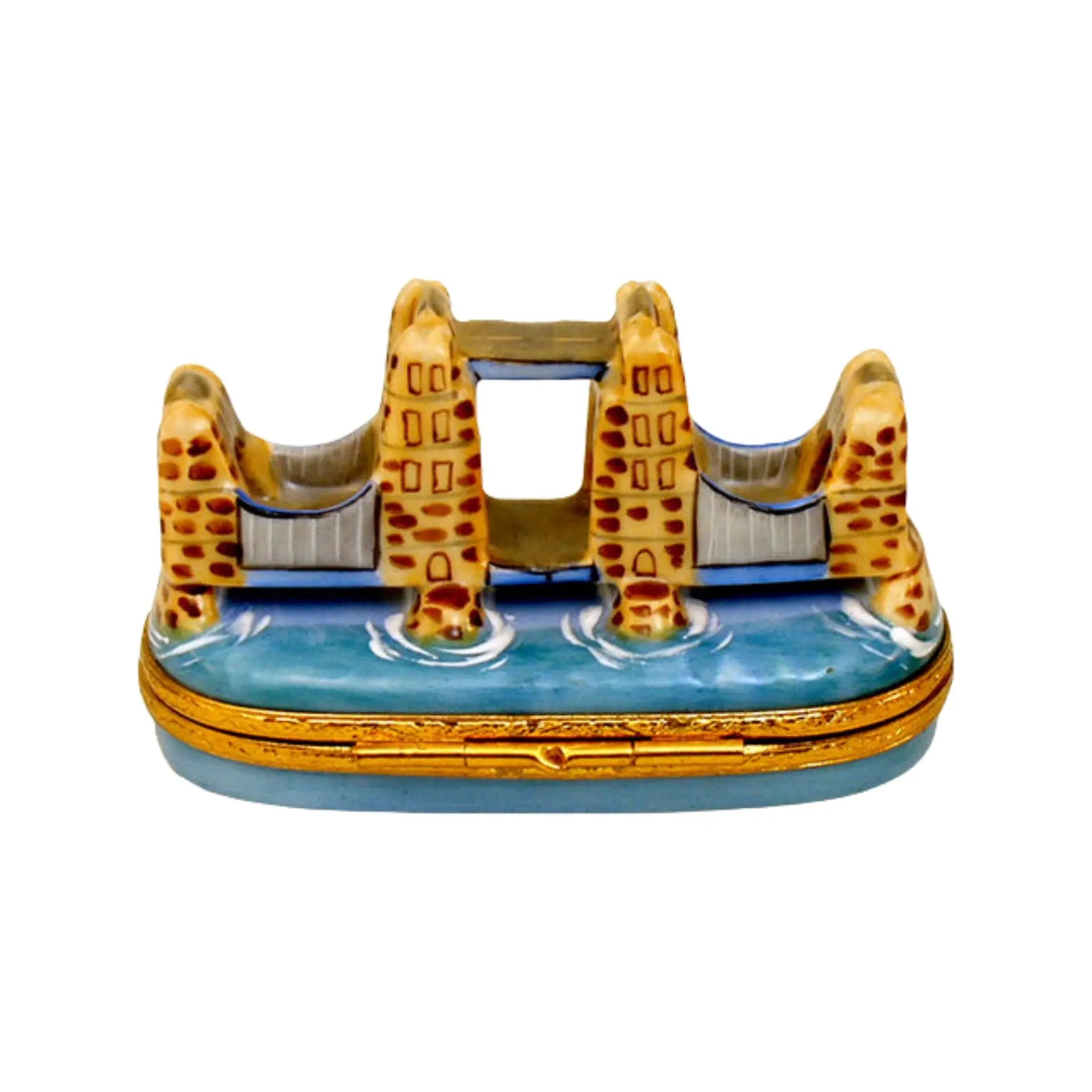 London Bridge Porcelain Limoges monuments travel French Trinket Box