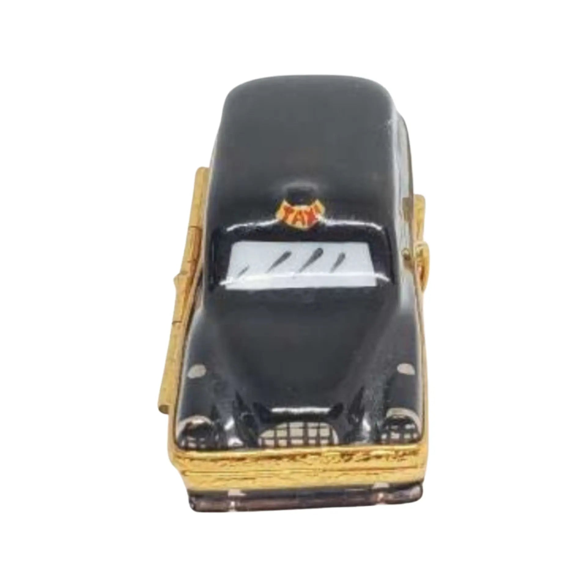 London Taxi Porcelain Limoges vehicle travel French Trinket Box