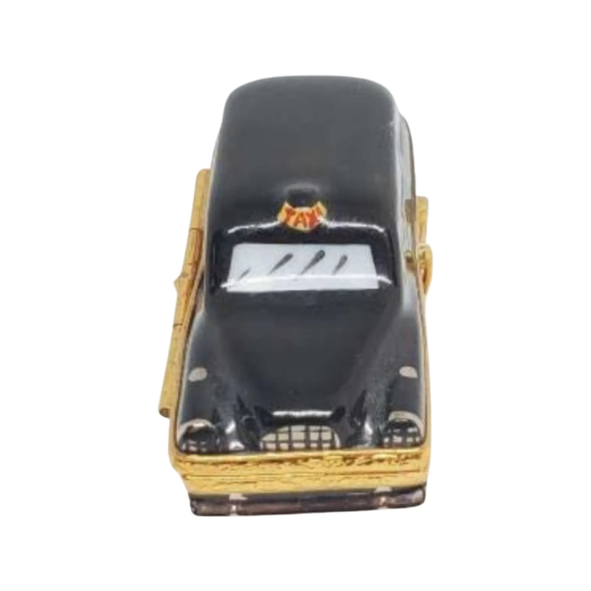 London Taxi Porcelain Limoges vehicle travel French Trinket Box