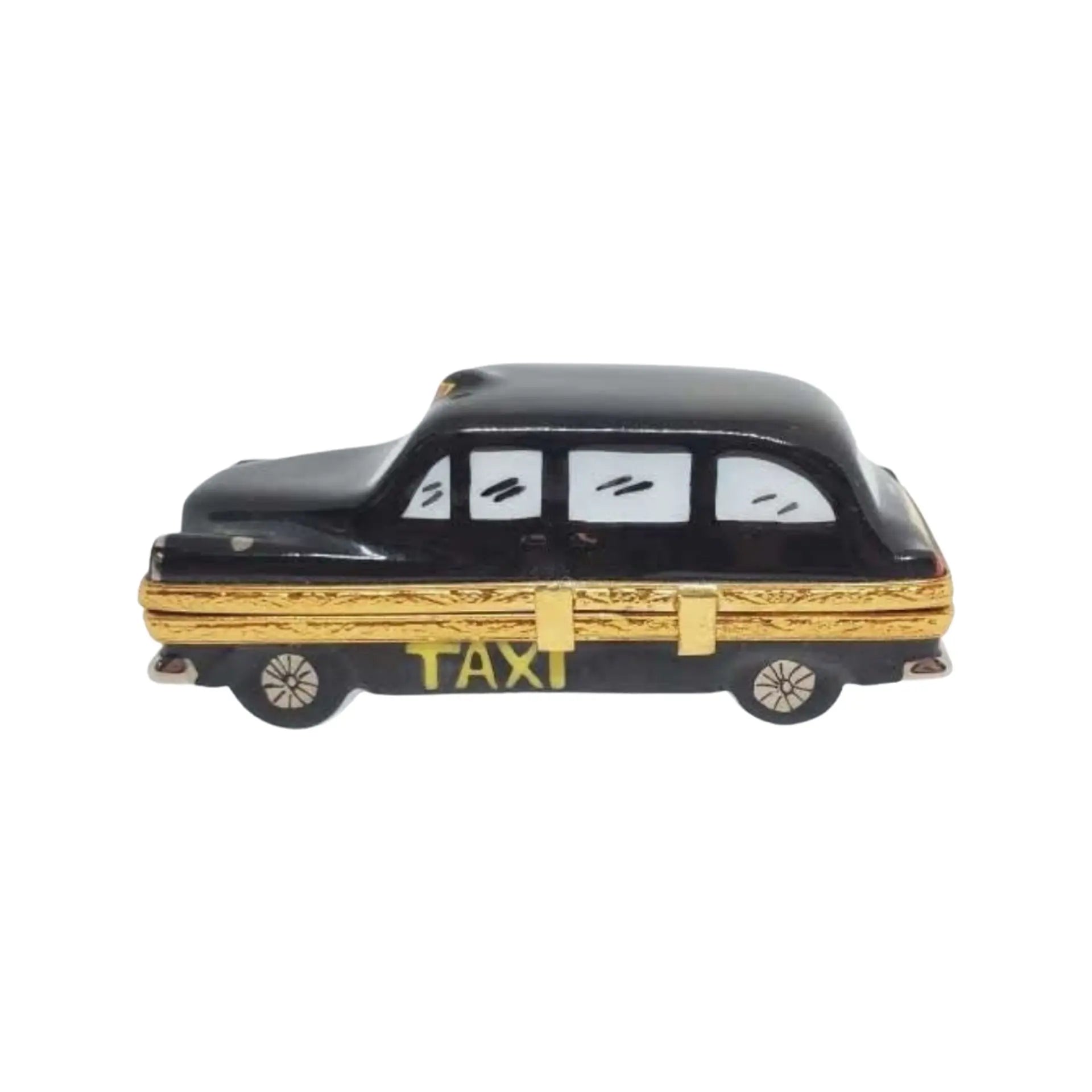 London Taxi Porcelain Limoges vehicle travel French Trinket Box