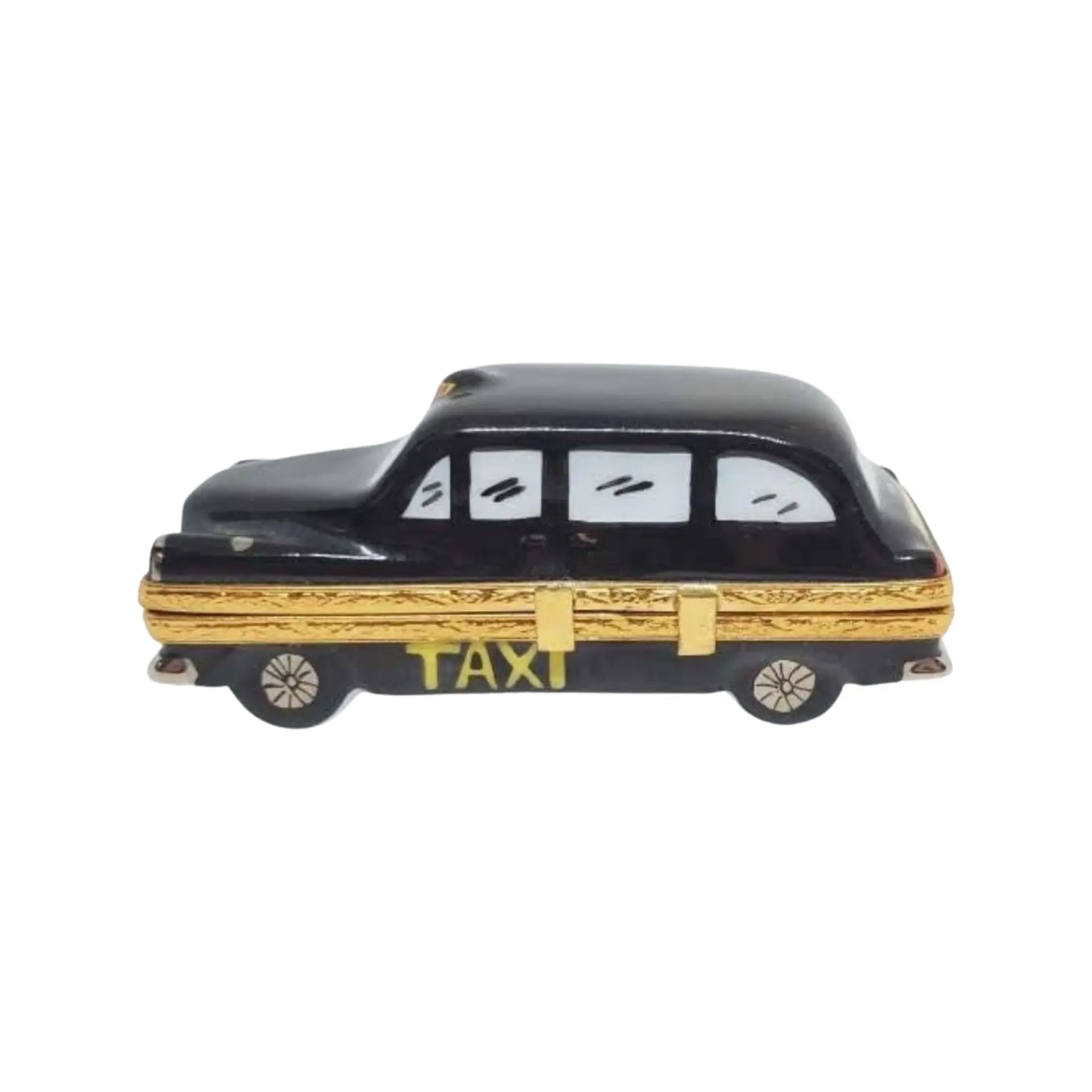 London Taxi Porcelain Limoges vehicle travel French Trinket Box