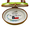 Longhorn Bull with Removable Insert Porcelain Limoges farm animals sports French Trinket Box