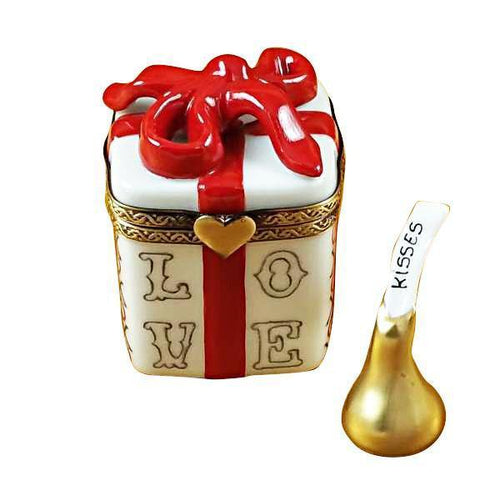 Love Gift w Xo-Xo And Removable Kiss Porcelain Limoges love special Rochard Limoges Box valentine French Trinket Box