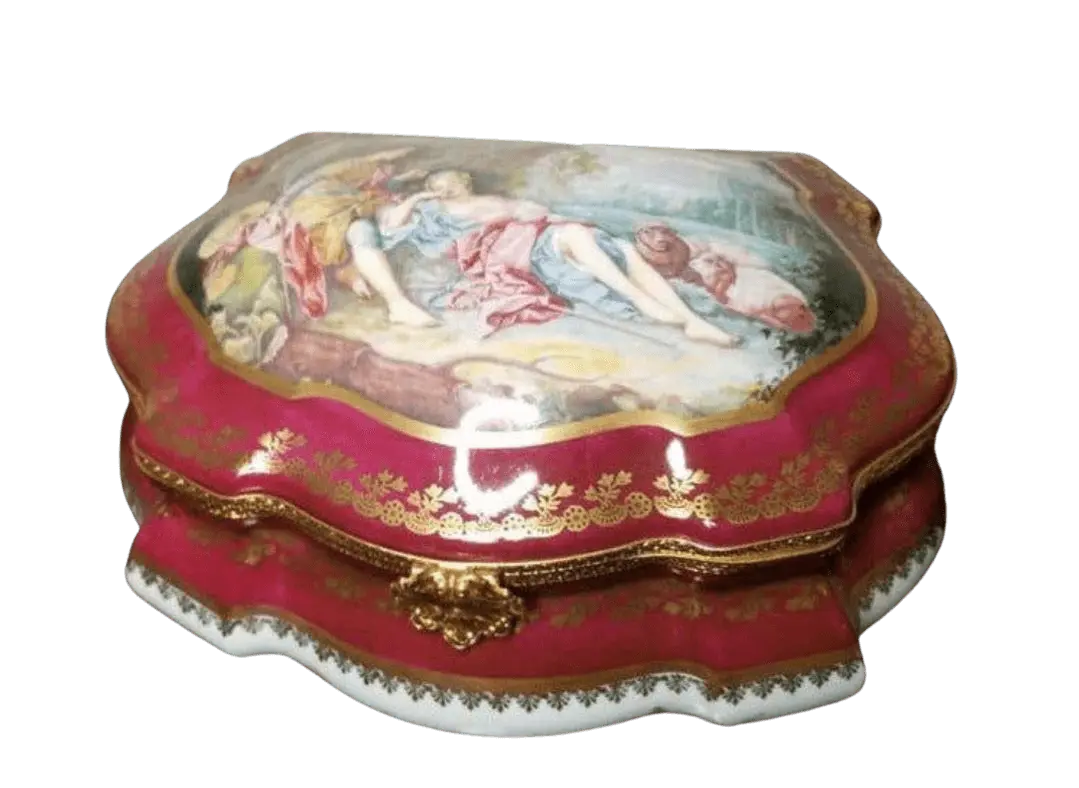 Lovers Porcelain Jewelry Box Porcelain Limoges Jewelry Limoges Box Love Valentine French Trinket Box