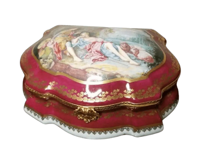Lovers Porcelain Jewelry Box Porcelain Limoges Jewelry Limoges Box Love Valentine French Trinket Box