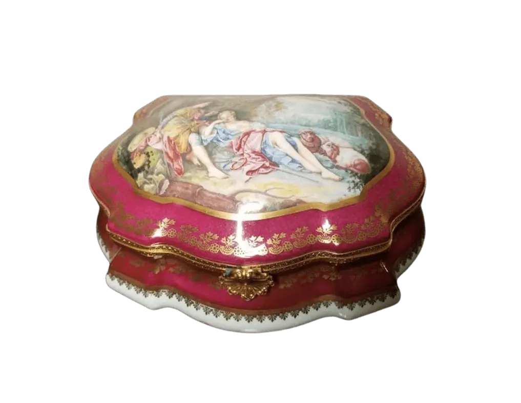 Lovers Porcelain Jewelry Box Porcelain Limoges Jewelry Limoges Box Love Valentine French Trinket Box