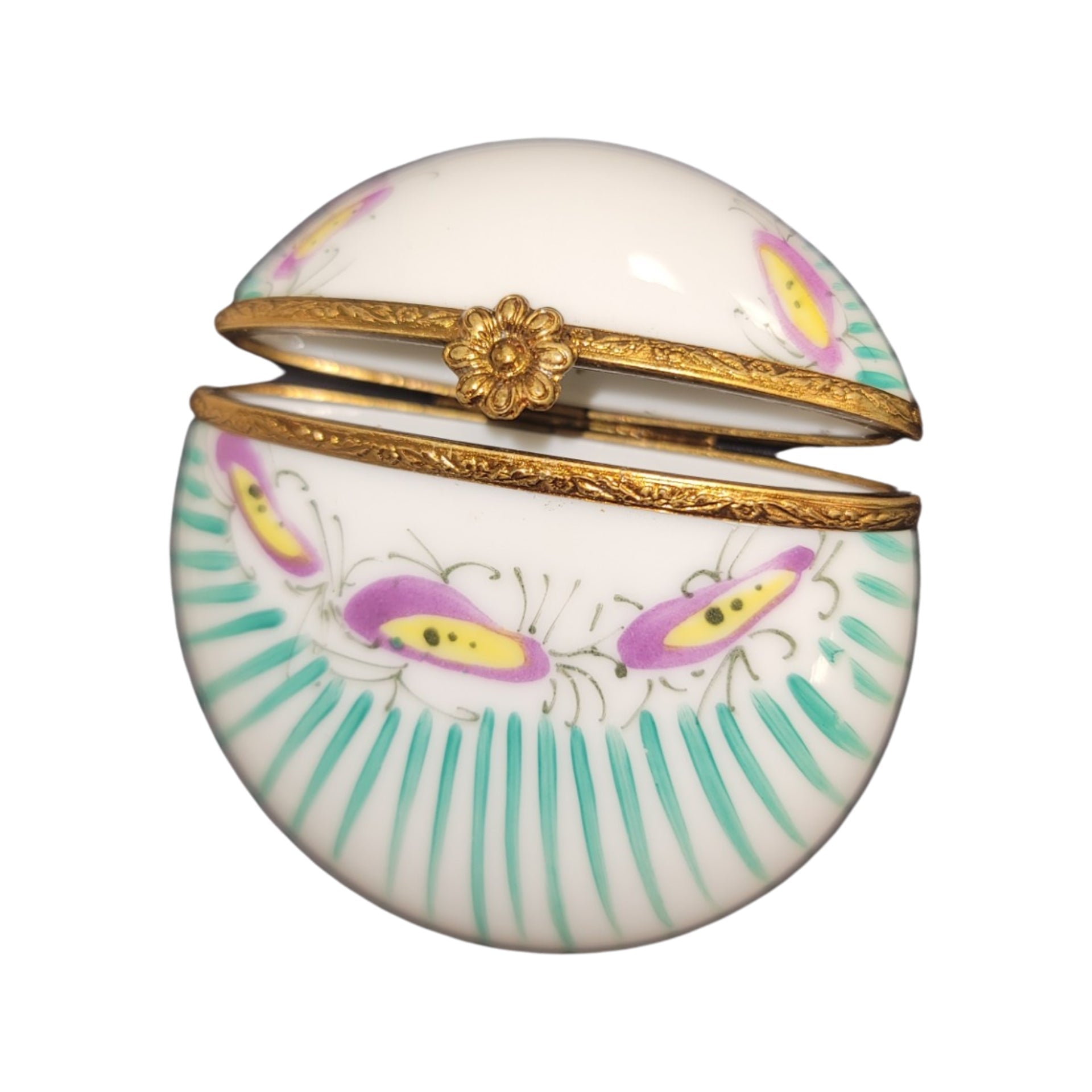 Charming Butterfly Limoges Box Porcelain Limoges LIMOGES BOXES traditional French Trinket Box