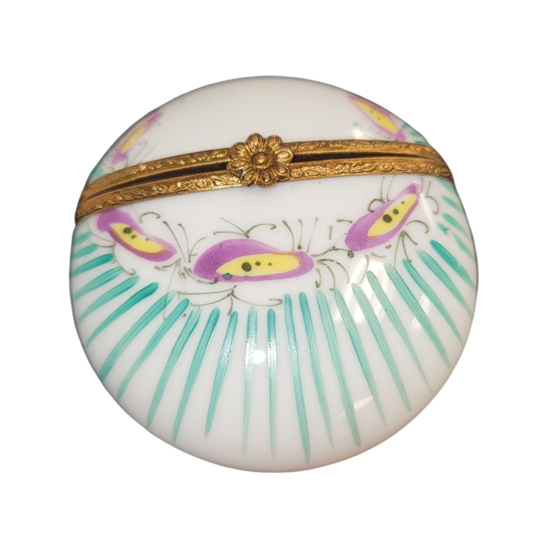 Charming Butterfly Limoges Box Porcelain Limoges LIMOGES BOXES traditional French Trinket Box