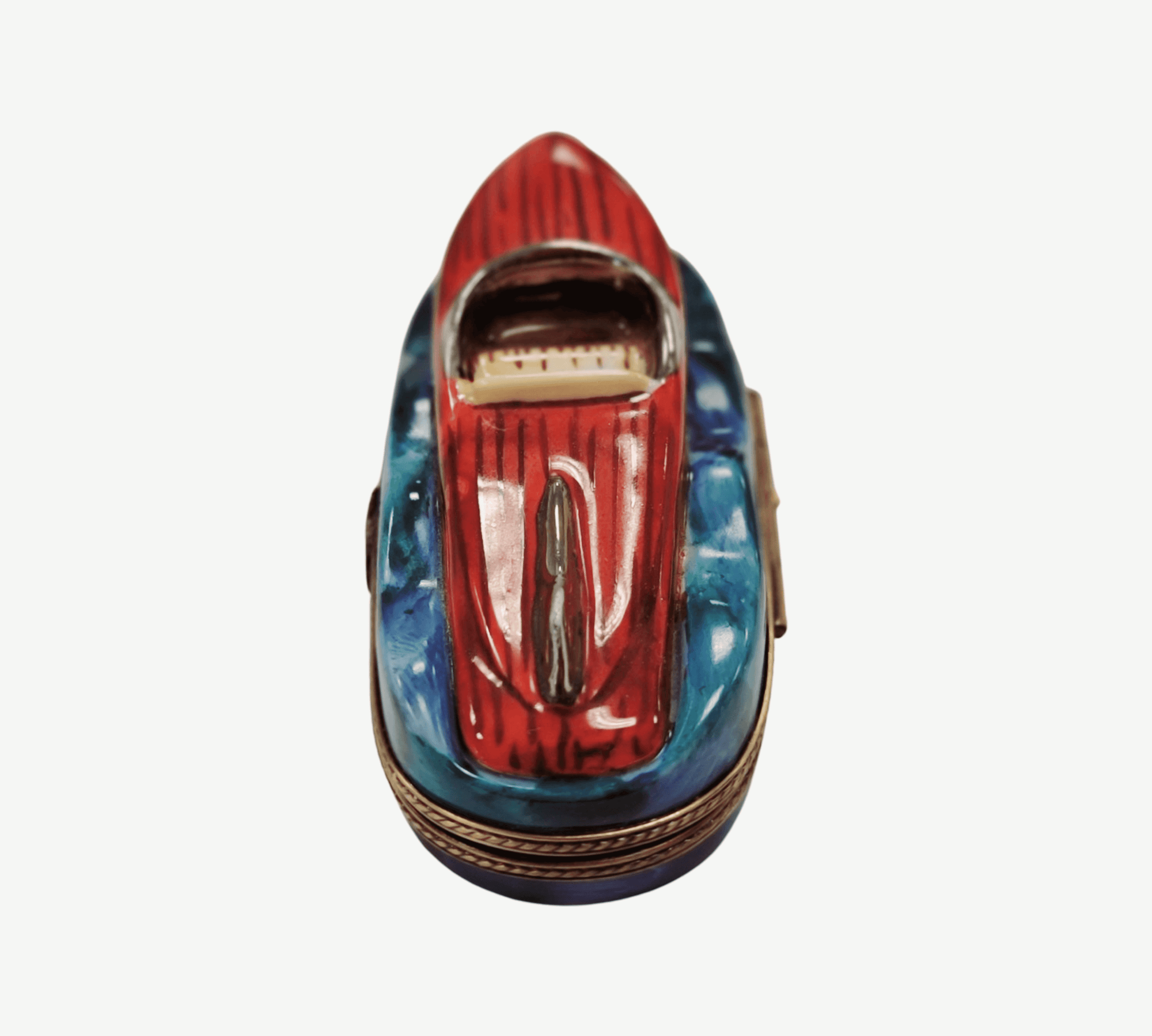 Luxury Speed Boat Limoges Box Porcelain Limoges vehicle French Trinket Box