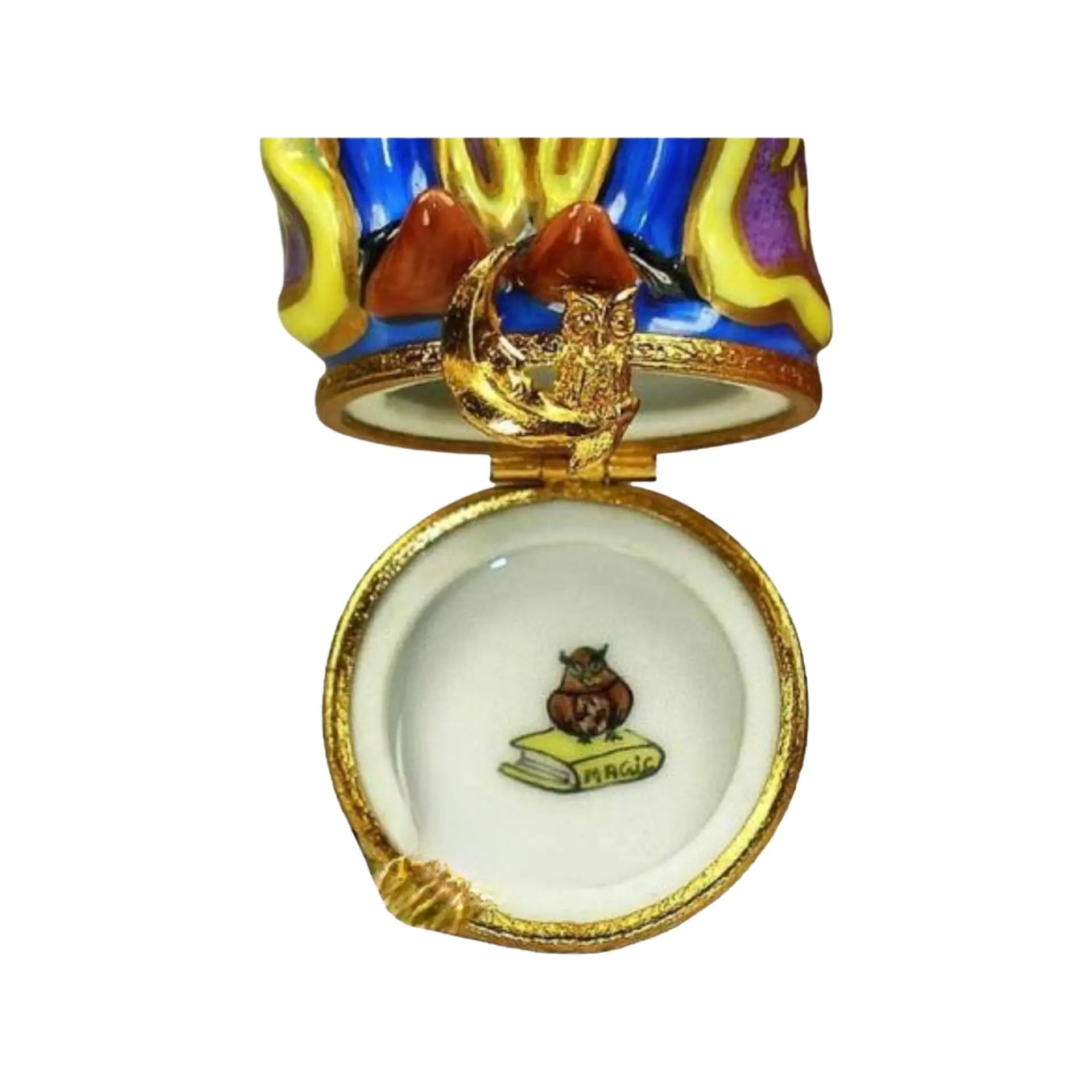 Magician Mystical Porcelain Limoges spiritual myth fairy French Trinket Box