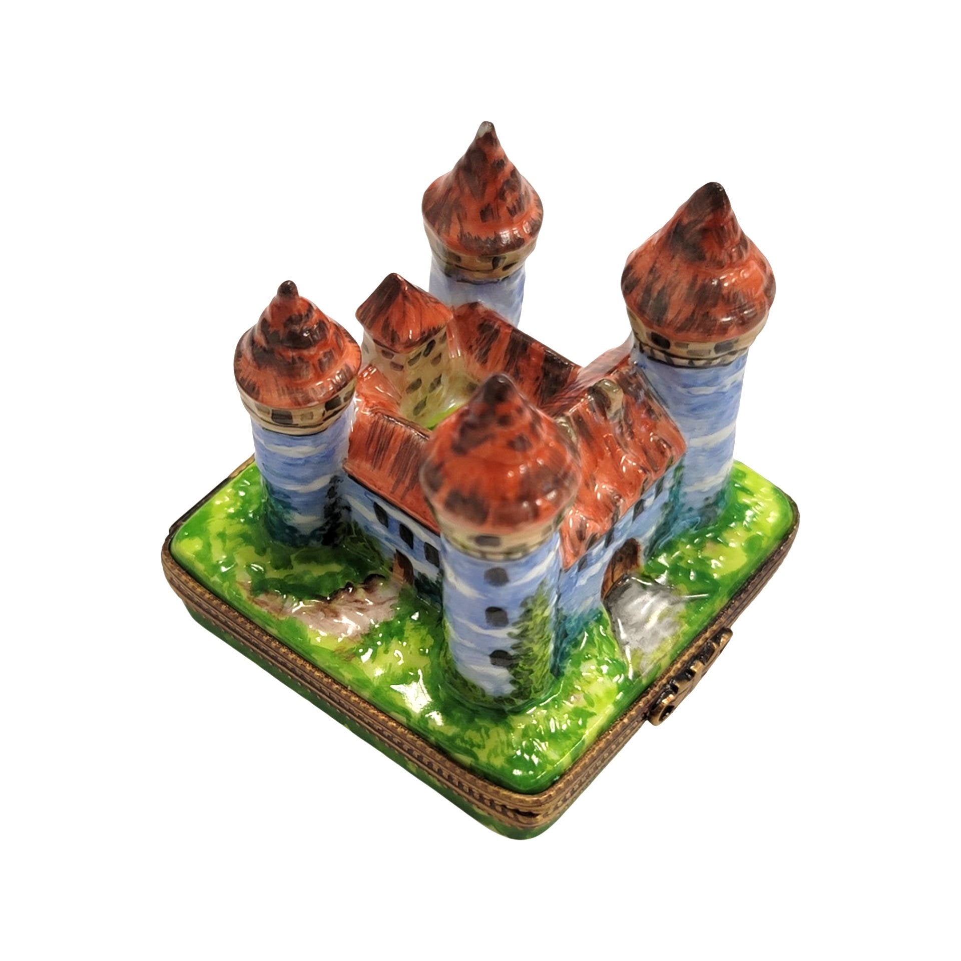 Majestic Castle Limoges Box Porcelain Limoges monuments travel French Trinket Box