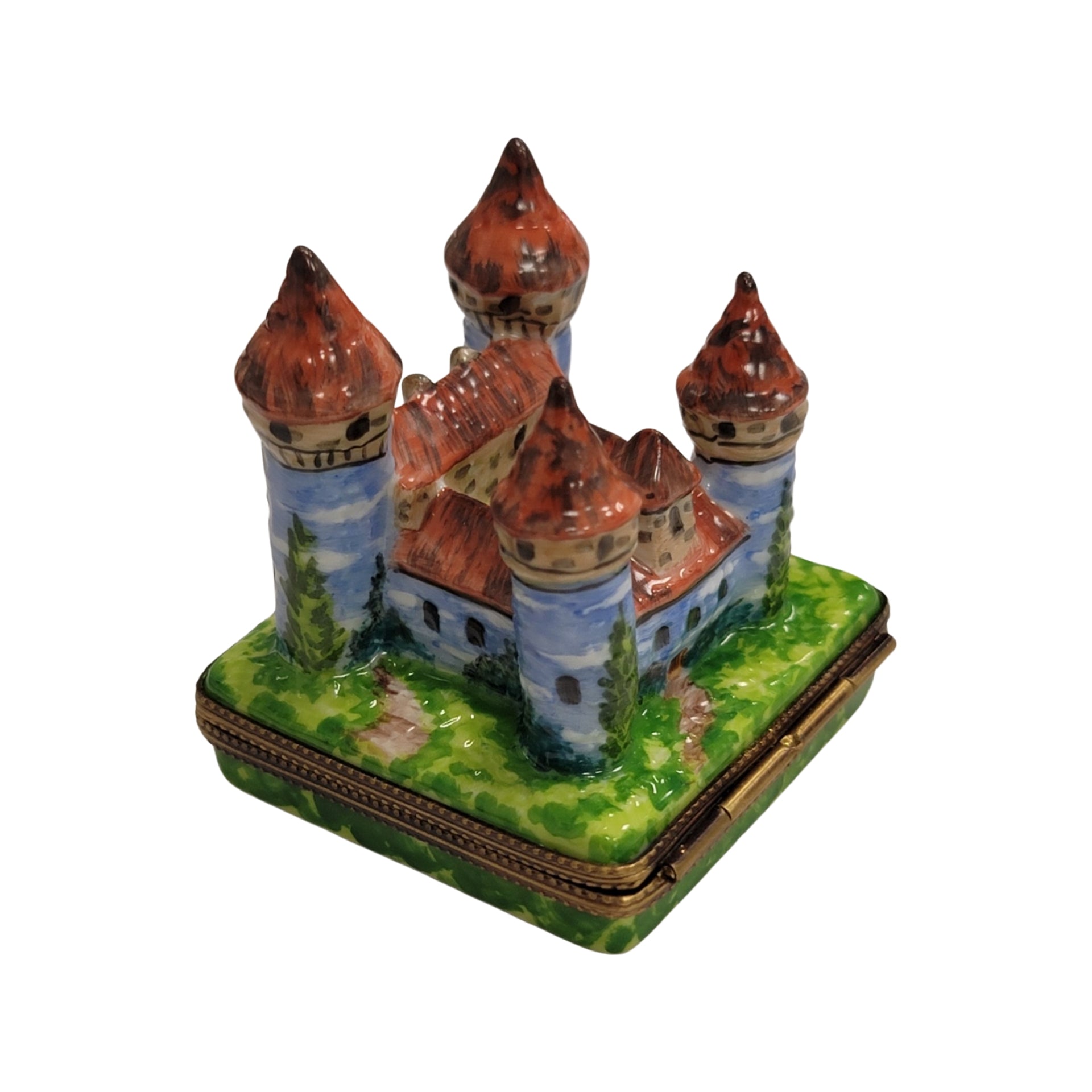 Majestic Castle Limoges Box Porcelain Limoges monuments travel French Trinket Box