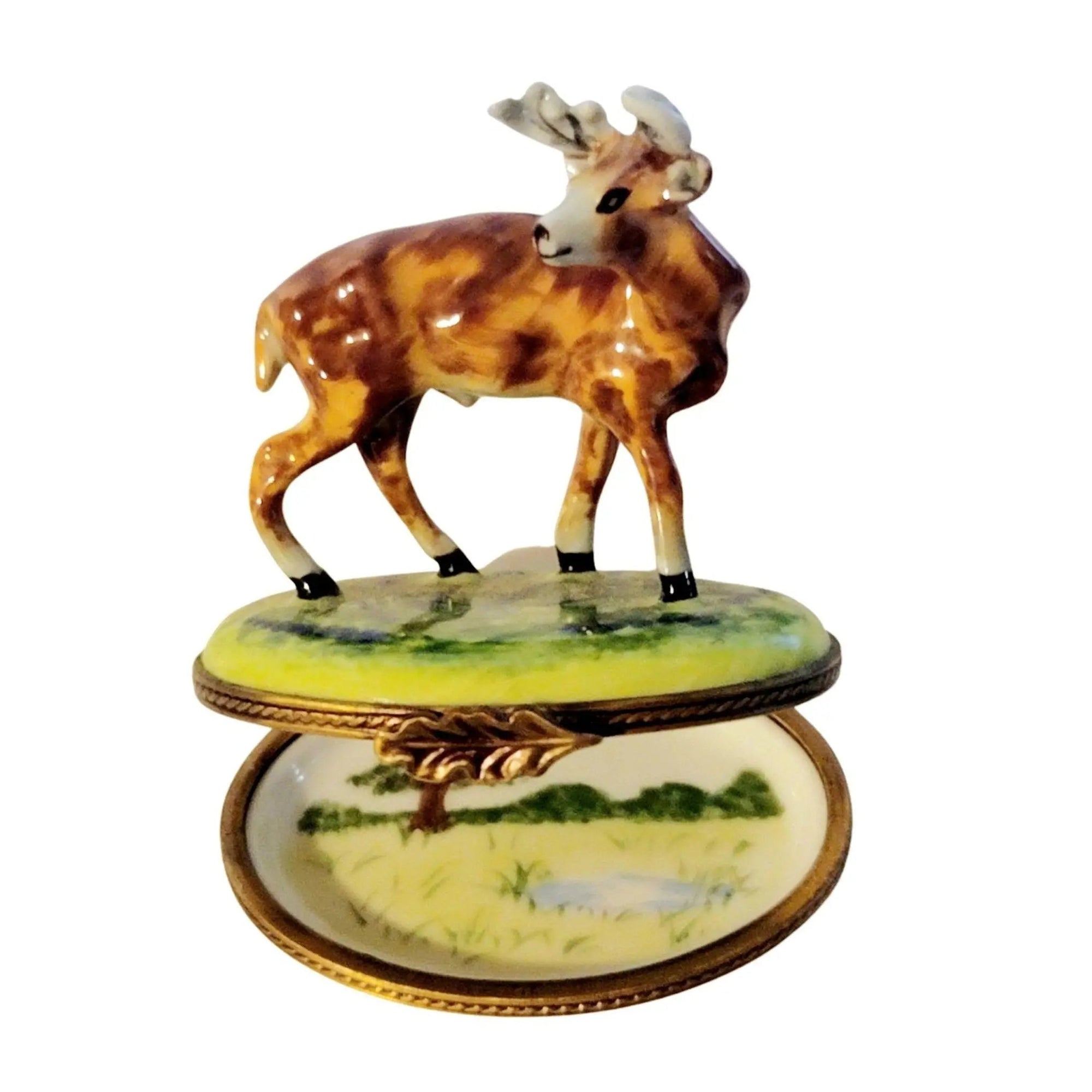 Majestic Deer Limoges Box Porcelain Limoges French Trinket Box