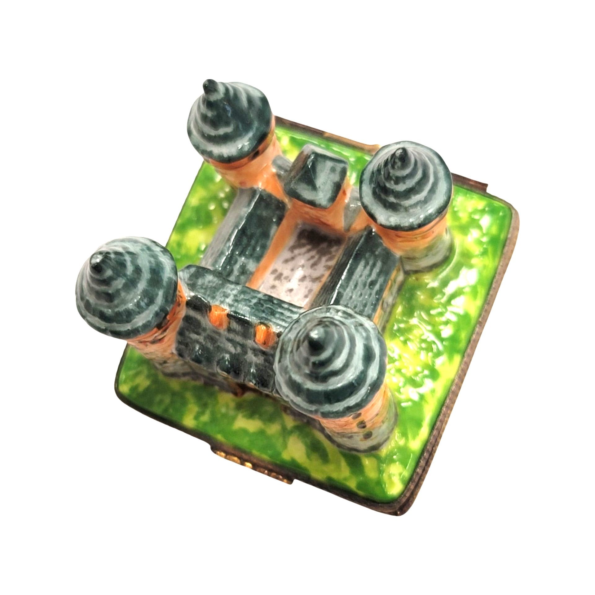 Majestic Fortified Castle Box Porcelain Limoges monuments travel French Trinket Box