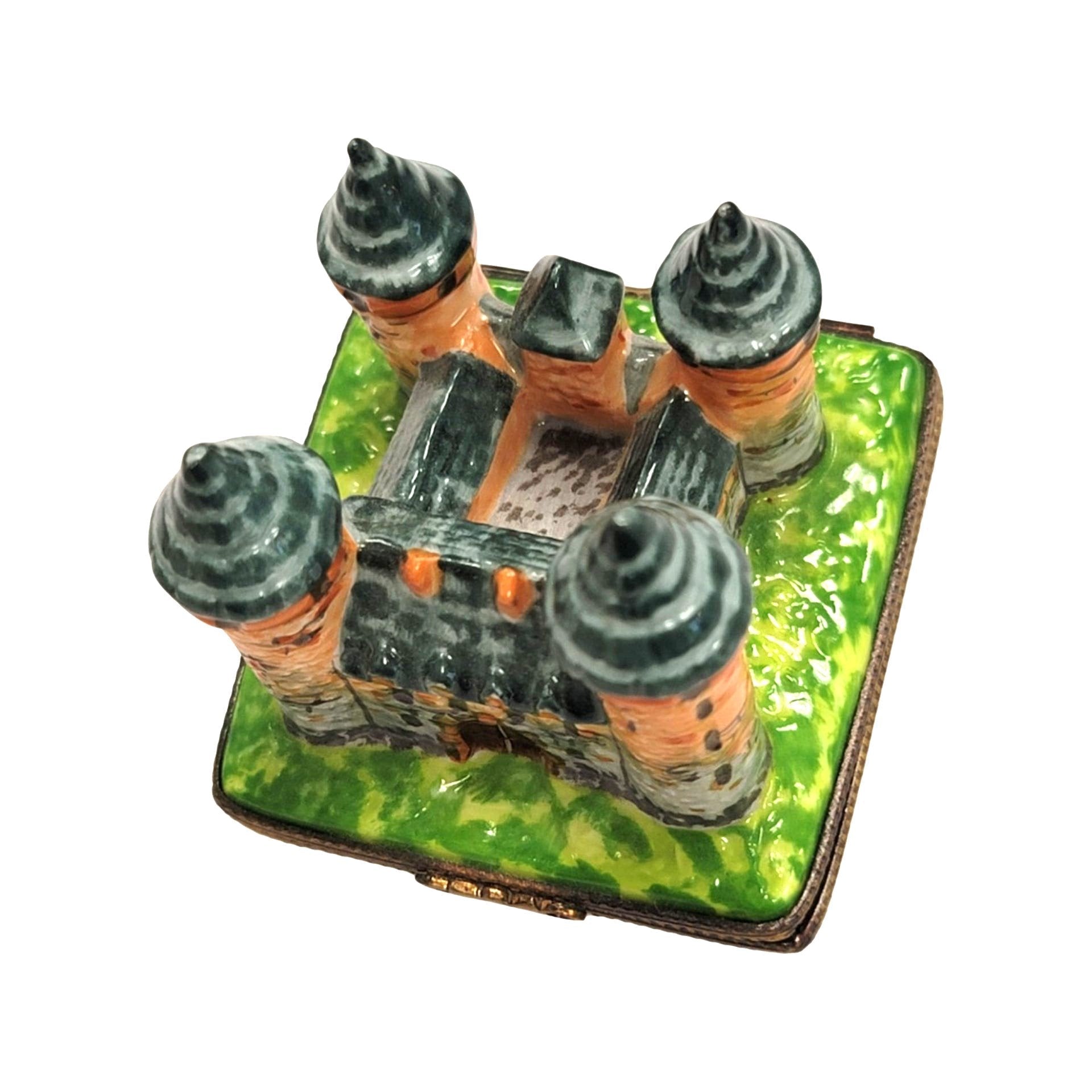 Majestic Fortified Castle Box Porcelain Limoges monuments travel French Trinket Box