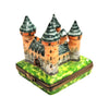 Majestic Fortified Castle Box Porcelain Limoges monuments travel French Trinket Box