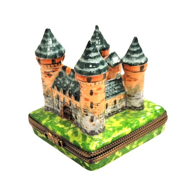 Majestic Fortified Castle Box Porcelain Limoges monuments travel French Trinket Box