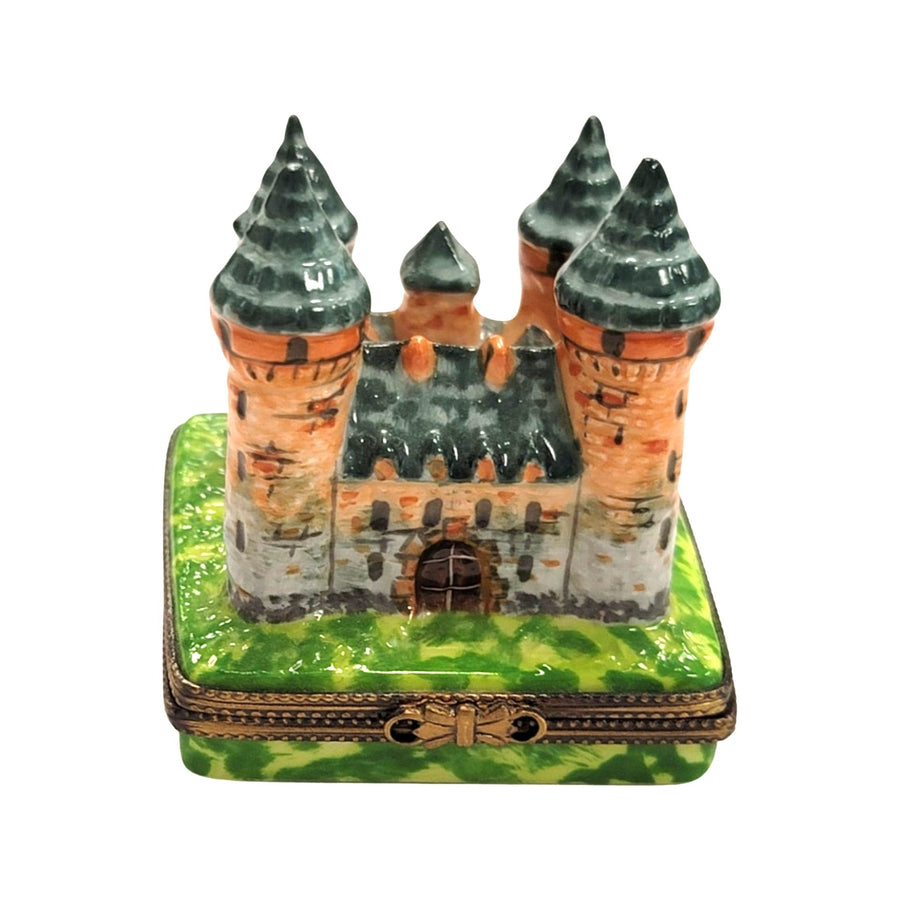 Majestic Fortified Castle Box Porcelain Limoges monuments travel French Trinket Box