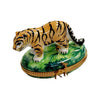 Majestic Tiger Limoges Box Porcelain Limoges cat wild French Trinket Box