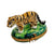 Majestic Tiger Limoges Box Porcelain Limoges cat wild French Trinket Box