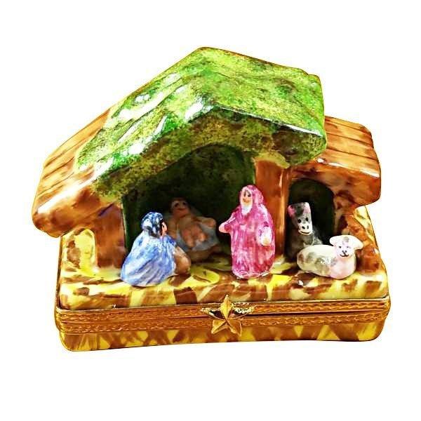 Manger - Nativity Porcelain Limoges nativity French Trinket Box
