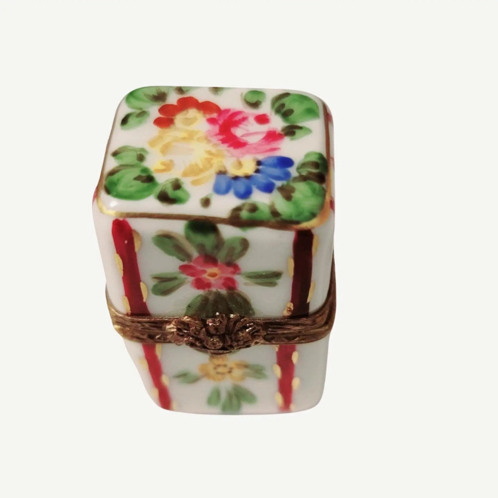 Maroon Perfume Box Delight Porcelain Limoges Perfume French Trinket Box