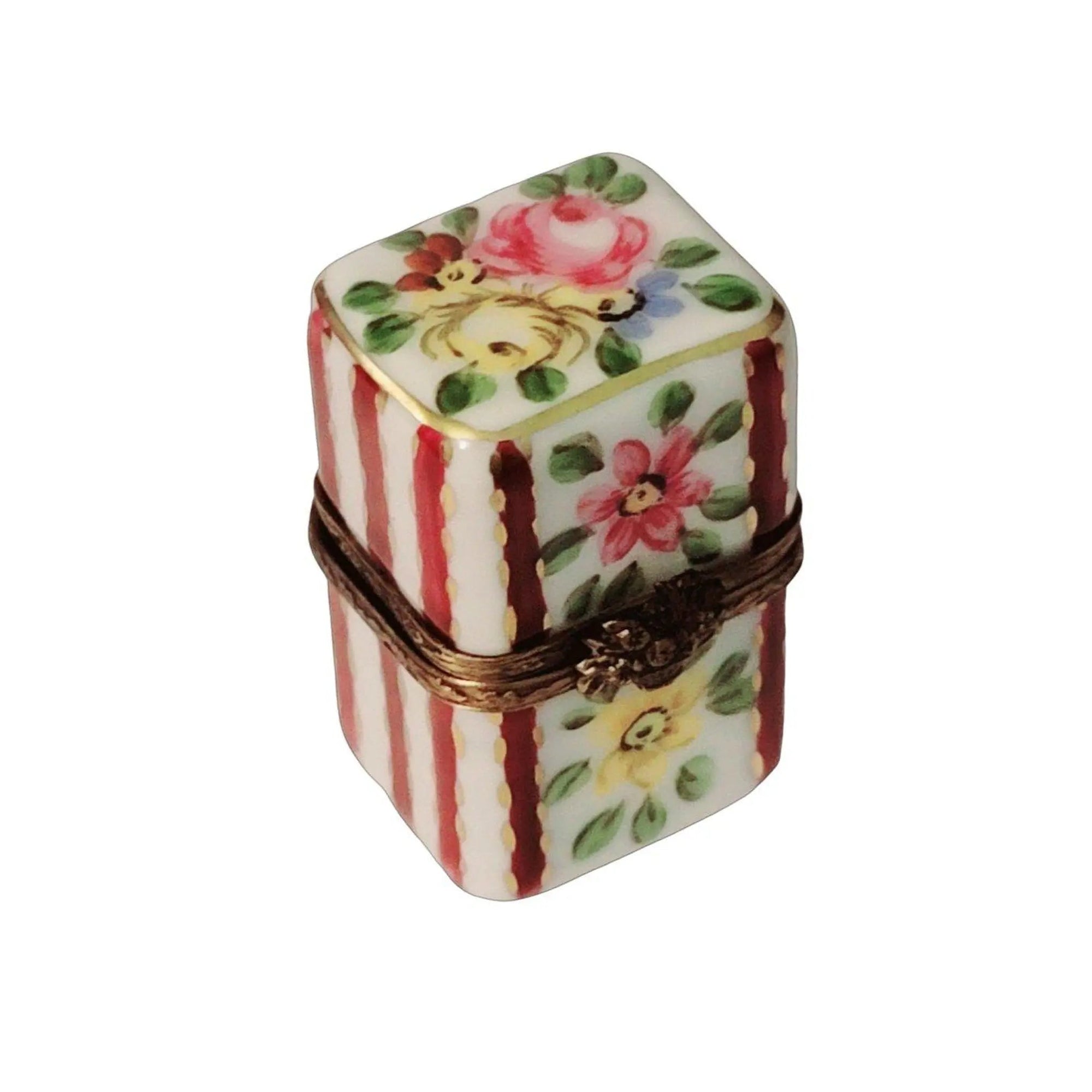 Maroon Perfume Box Delight Porcelain Limoges Perfume French Trinket Box