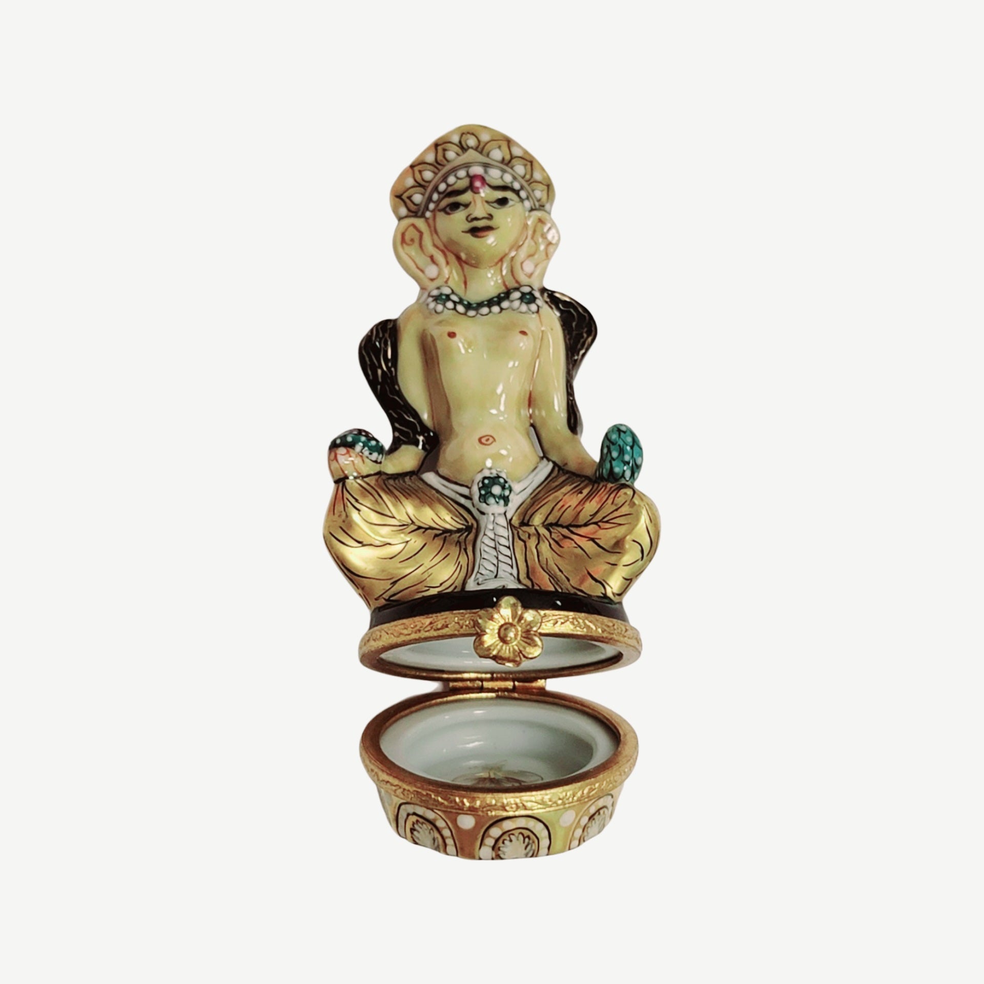 Elegant Egyptian Porcelain Figurine Porcelain Limoges travel spiritual religion French Trinket Box