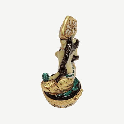 Mediating Egyptian Limoges Box Porcelain Figurine-travel spiritual religion-CH8C258