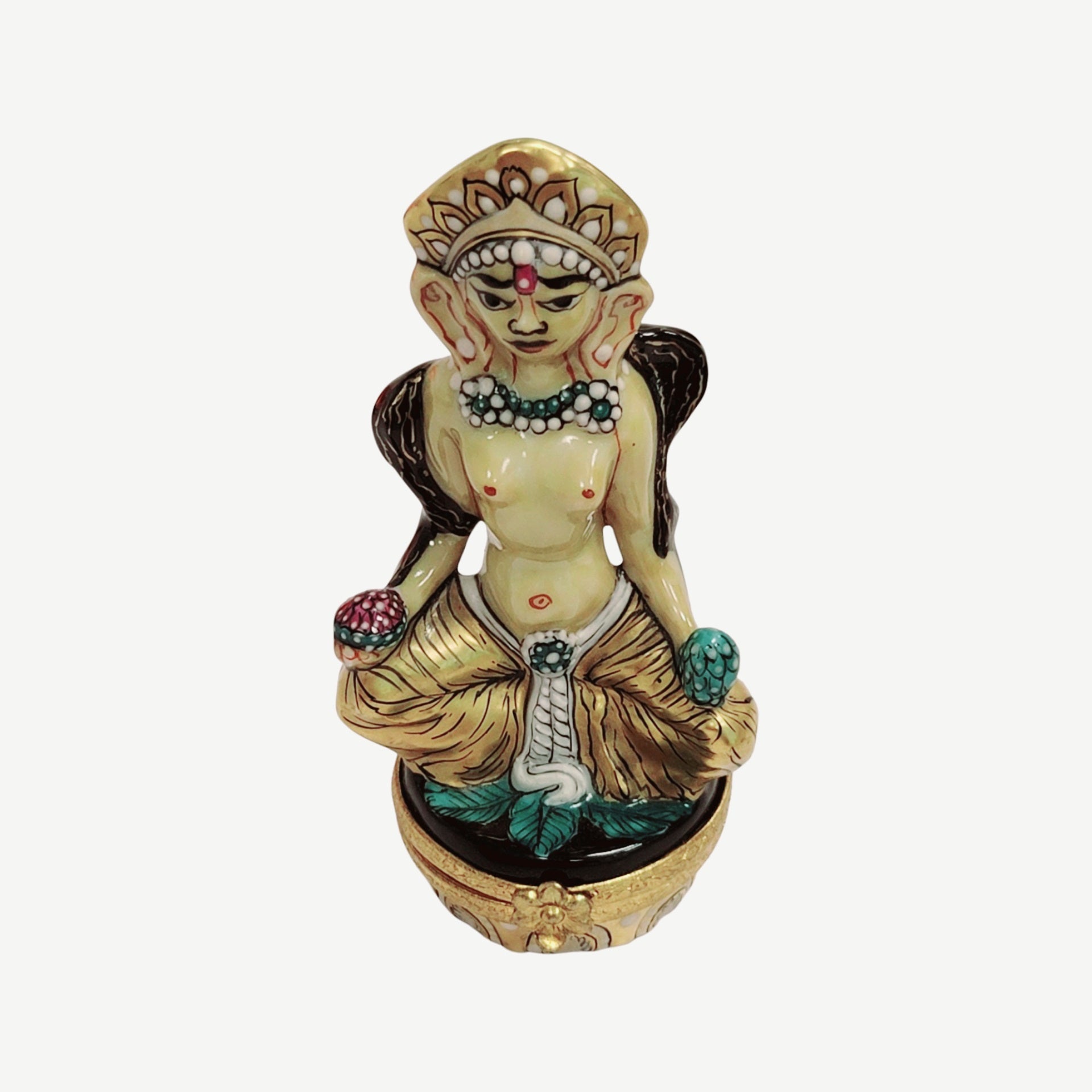 Elegant Egyptian Porcelain Figurine Porcelain Limoges travel spiritual religion French Trinket Box