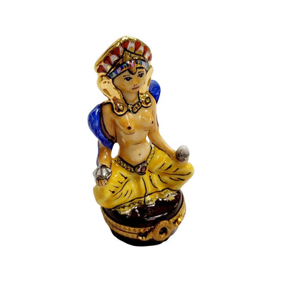 Meditating Egyptian Porcelain Figurine Porcelain Limoges travel spiritual religion French Trinket Box