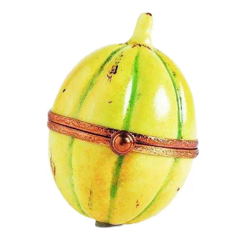 Melon Porcelain Limoges fruit vegetables French Trinket Box