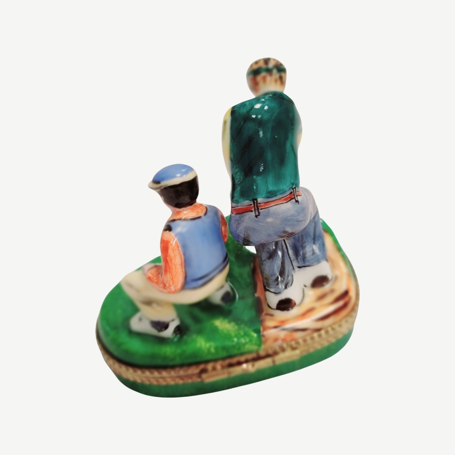 Men Golfing Limoges Box Figurine Porcelain Limoges sports golf limoges box French Trinket Box