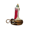 Merry Christmas Candle Porcelain Limoges xmas theme French Trinket Box
