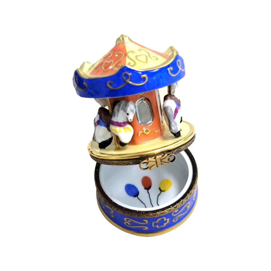 Merry Go Round Carousel Delight Porcelain Limoges Carnival French Trinket Box