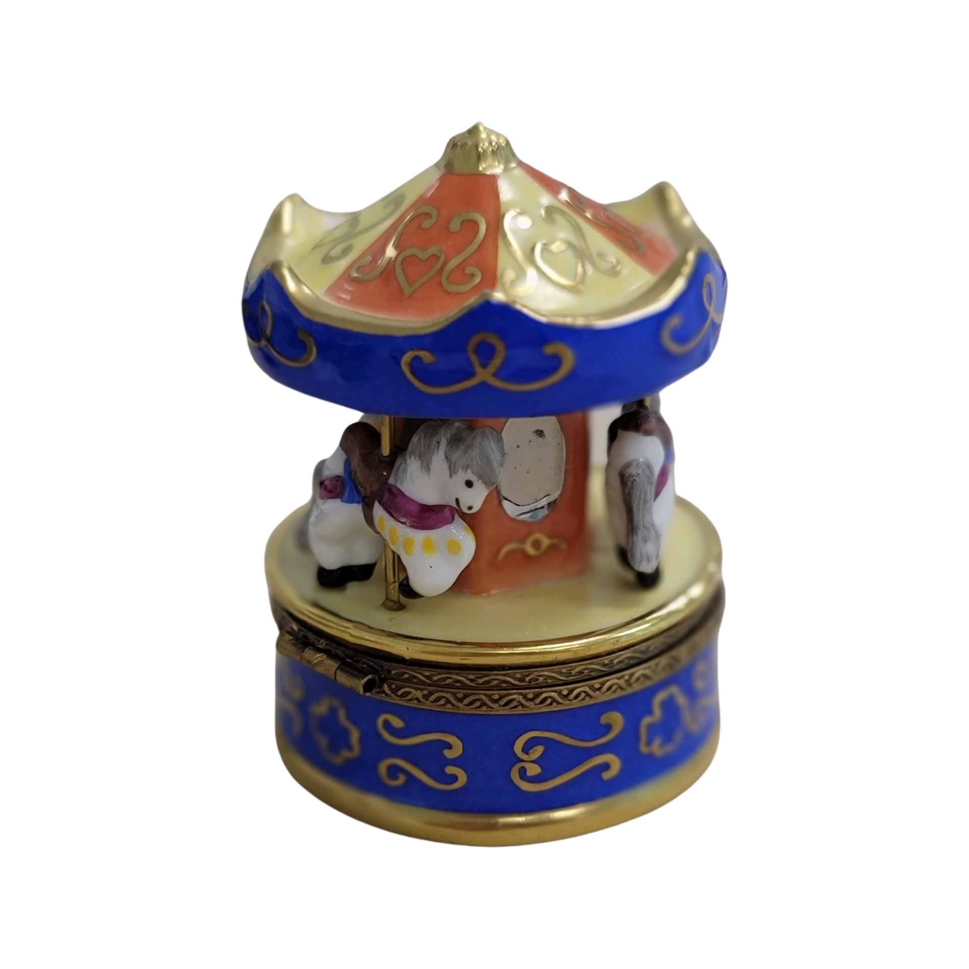 Merry Go Round Carousel Delight Porcelain Limoges Carnival French Trinket Box