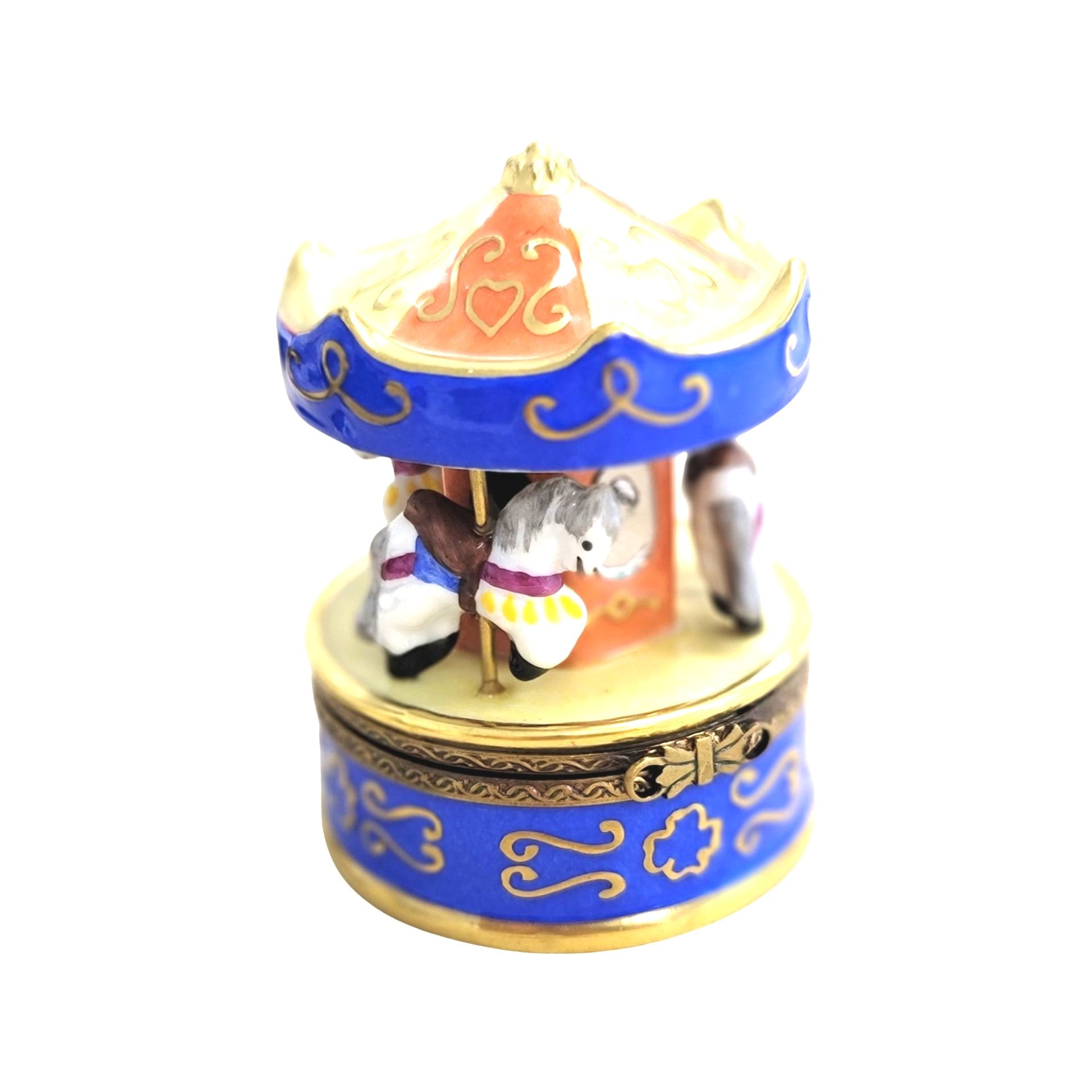 Merry Go Round Carousel Delight Porcelain Limoges Carnival French Trinket Box